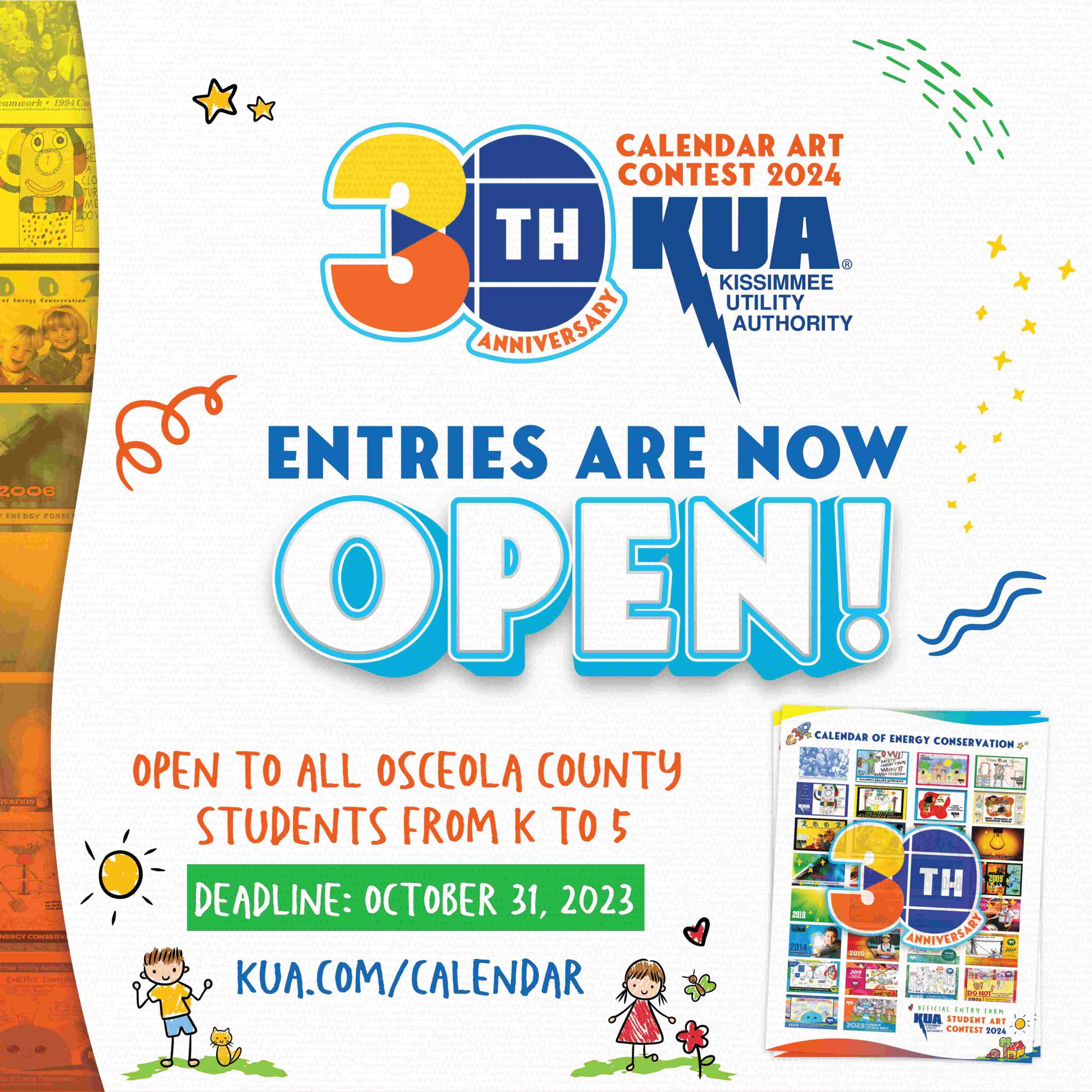 KUA Seeks Student Art Entries for 2024 Energy Conservation Calendar
